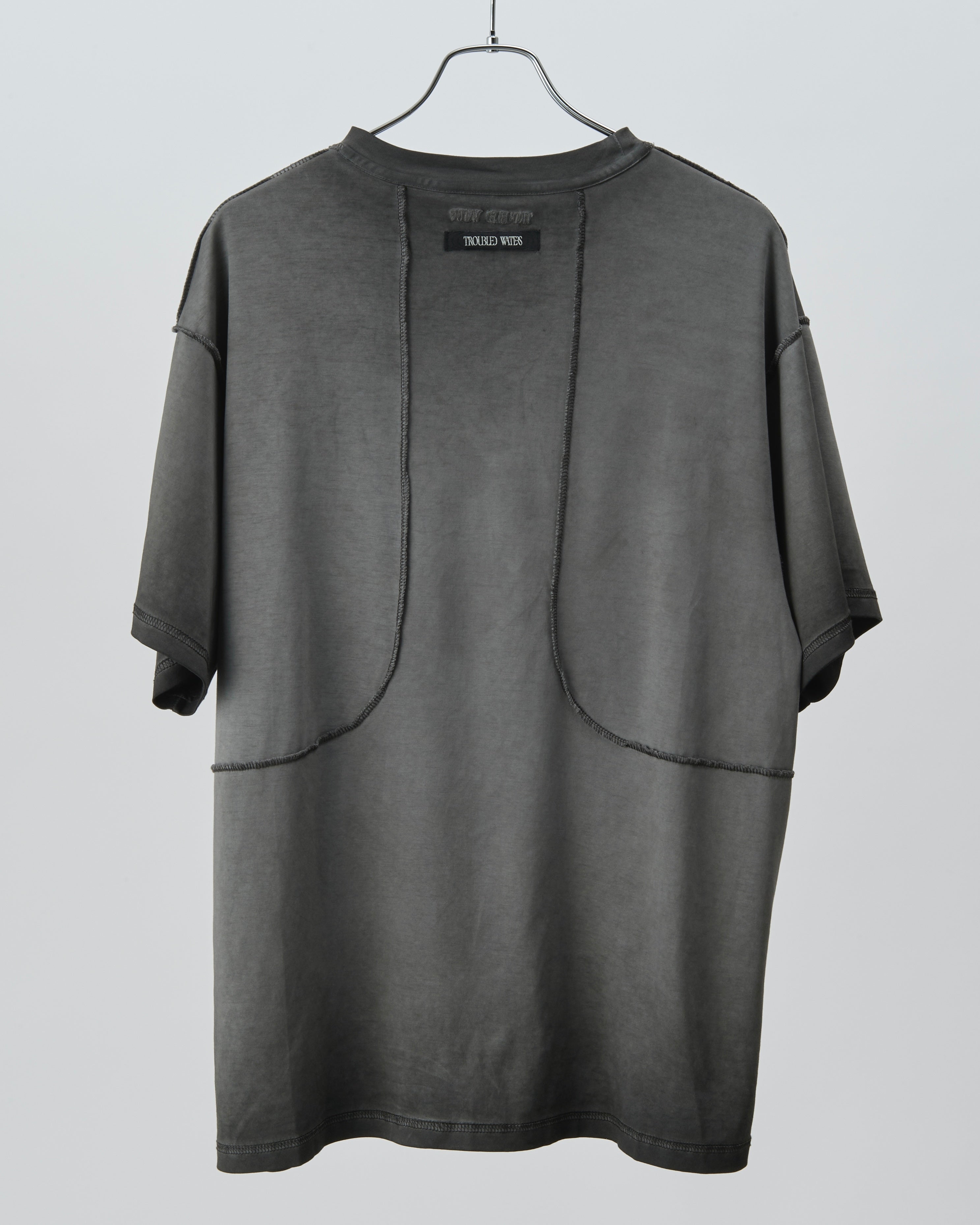 Cold Dyed Overlock Tee (Reversible) (Dark Grey)