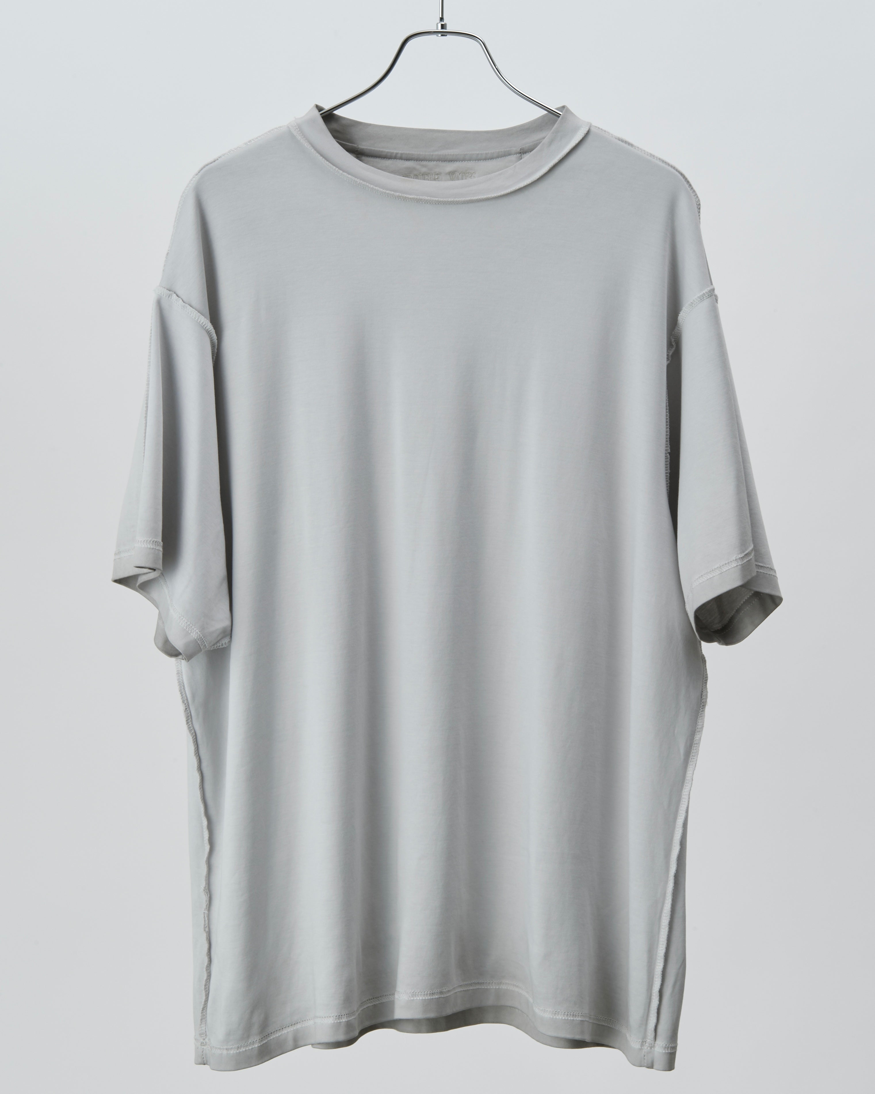 Cold Dyed Overlock Tee (Reversible) (Light Grey)