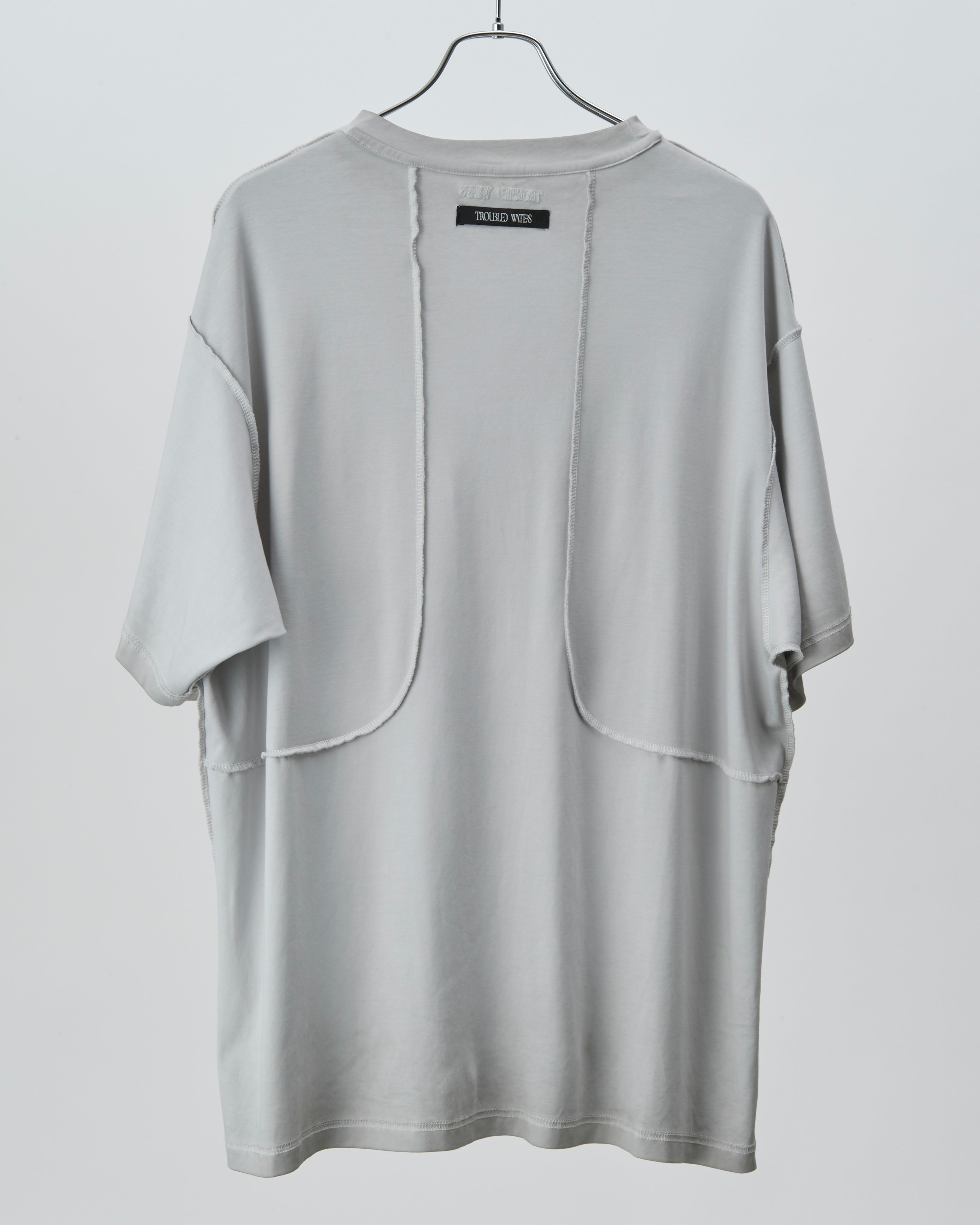 Cold Dyed Overlock Tee (Reversible) (Light Grey)
