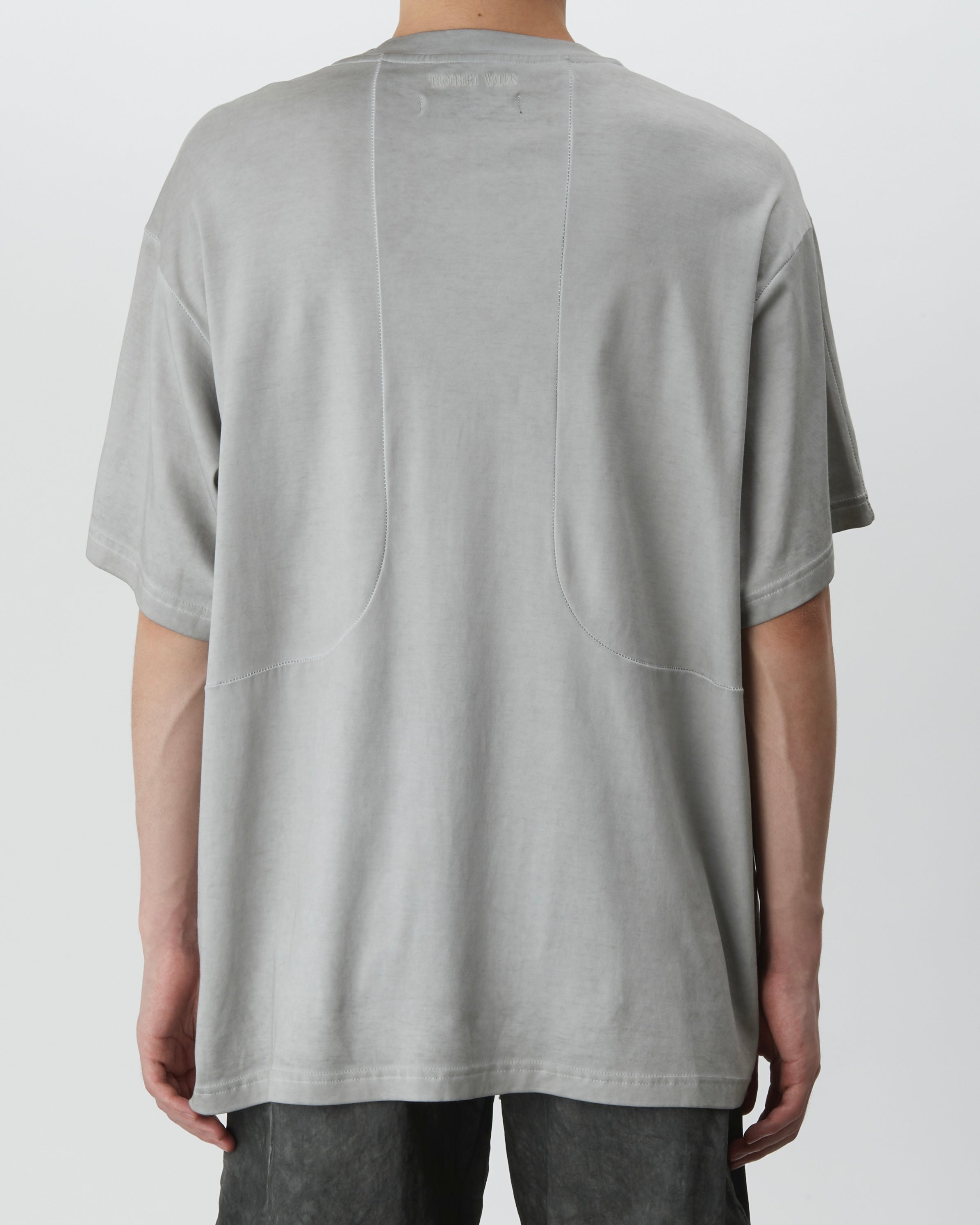 Cold Dyed Overlock Tee (Reversible) (Light Grey)