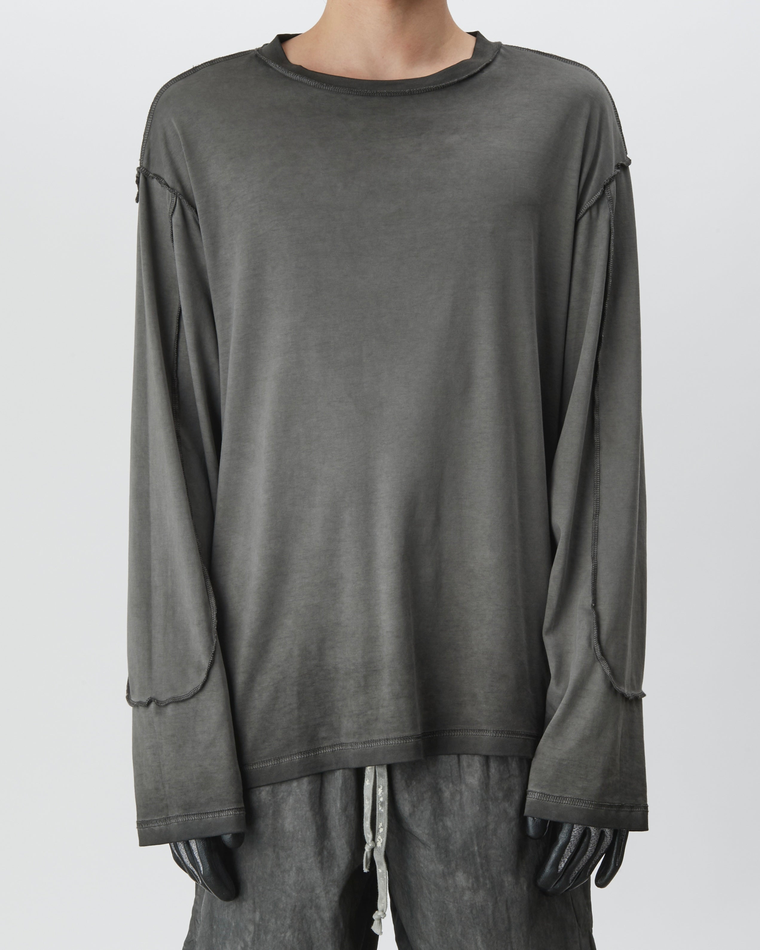 Cold Dyed Longsleeve (Reversible) (Dark Grey)