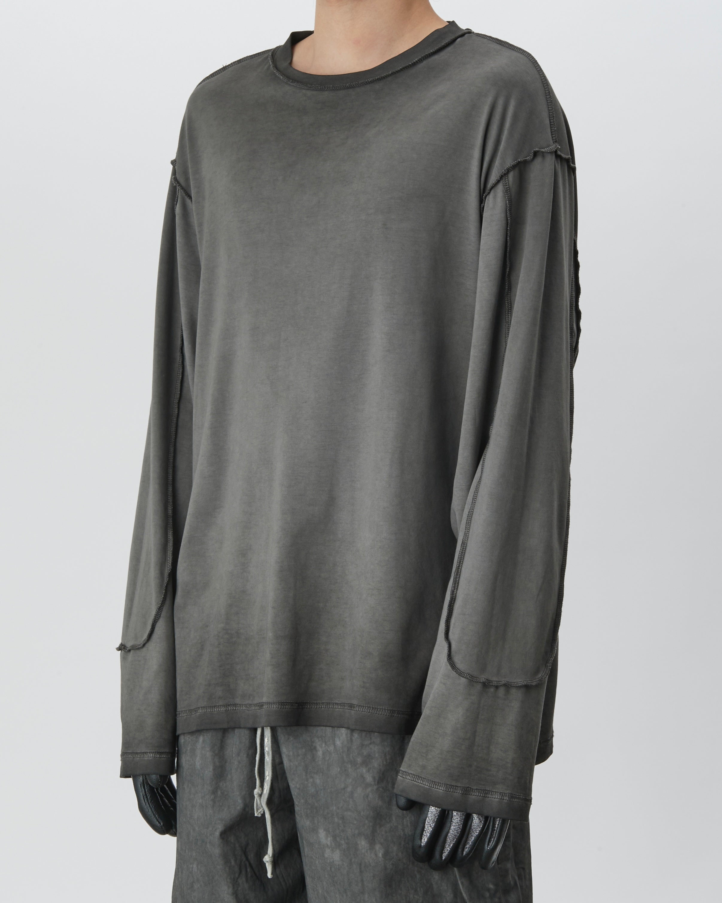 Cold Dyed Longsleeve (Reversible) (Dark Grey)