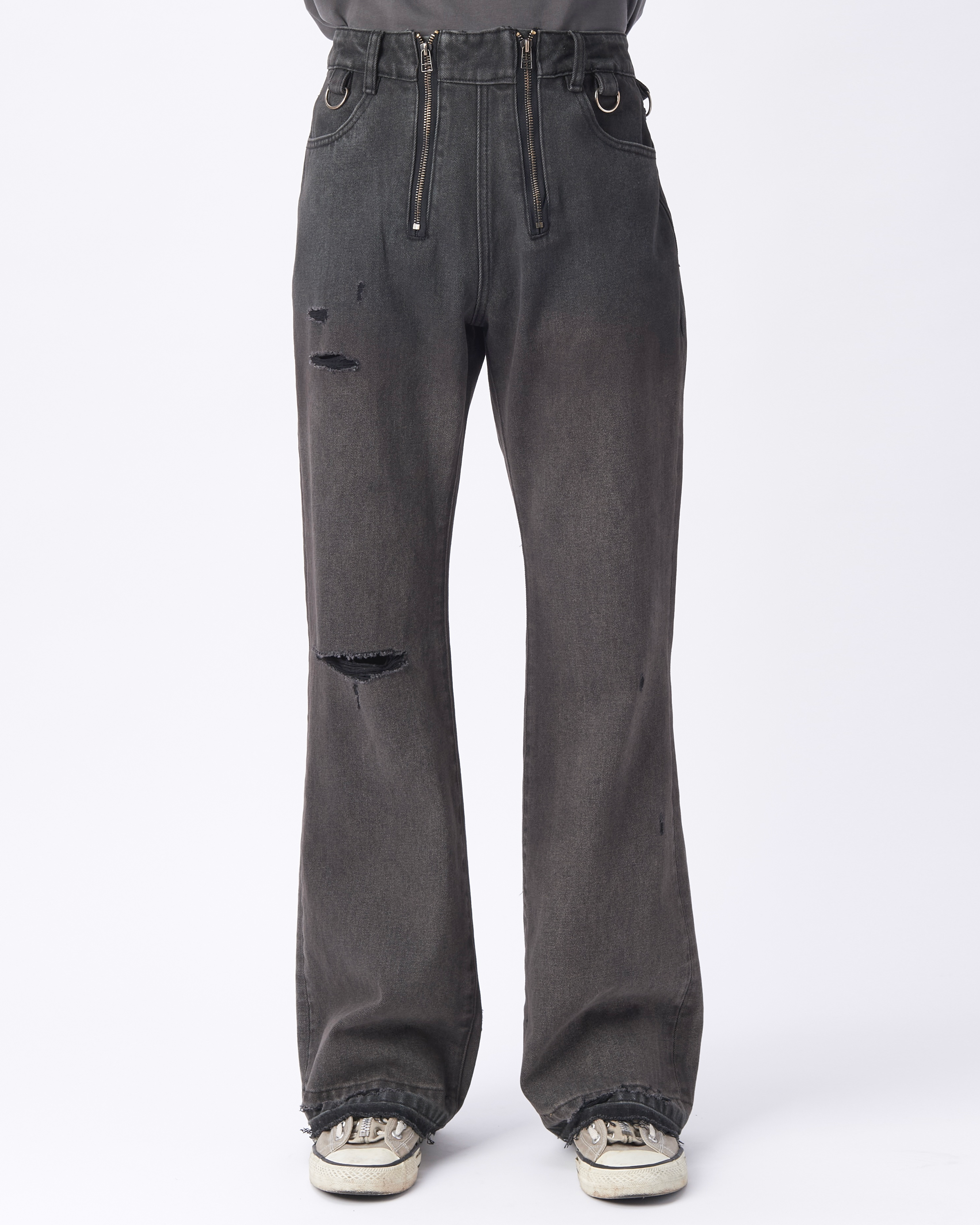 Sun Faded Double Zip Denim