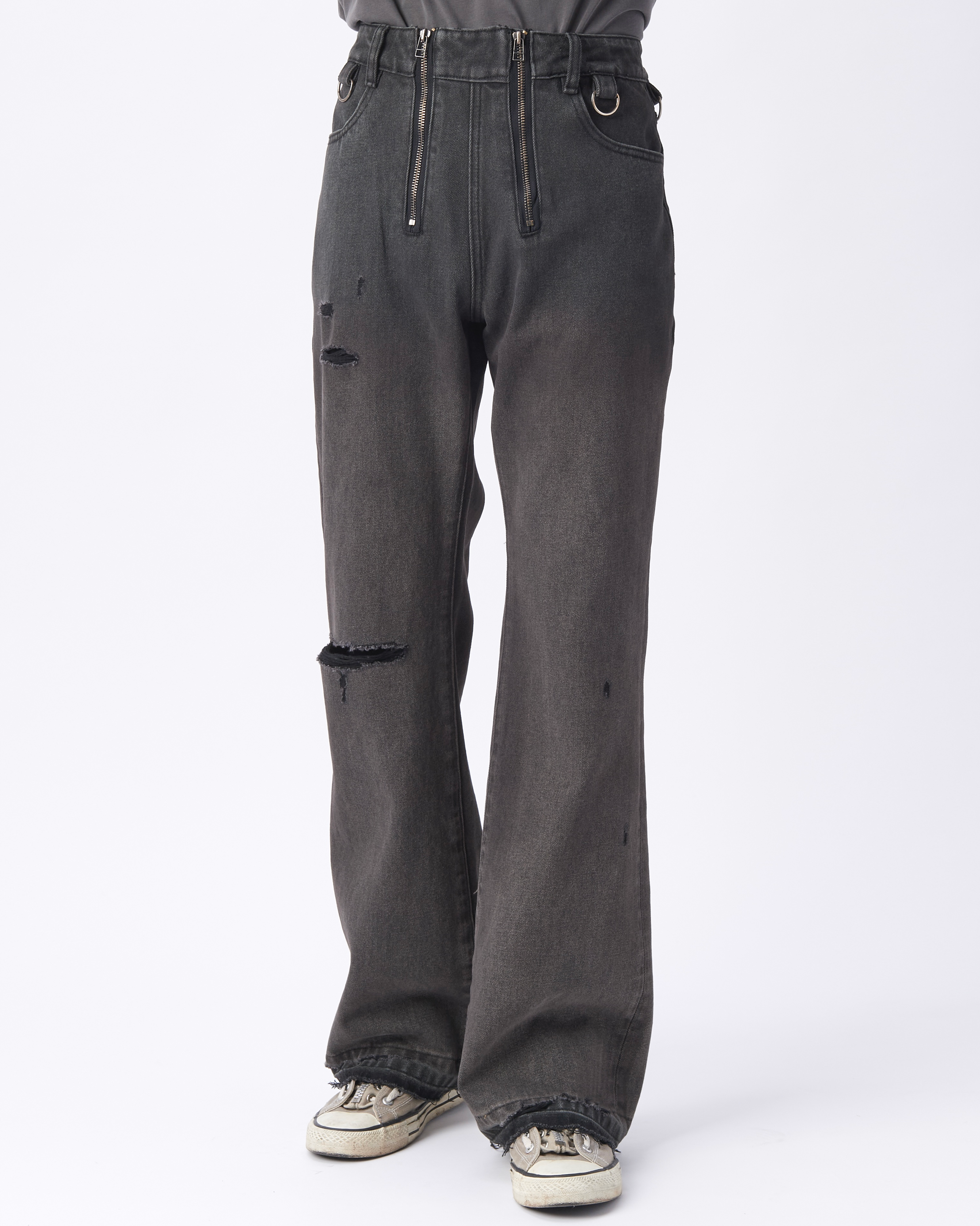 Sun Faded Double Zip Denim