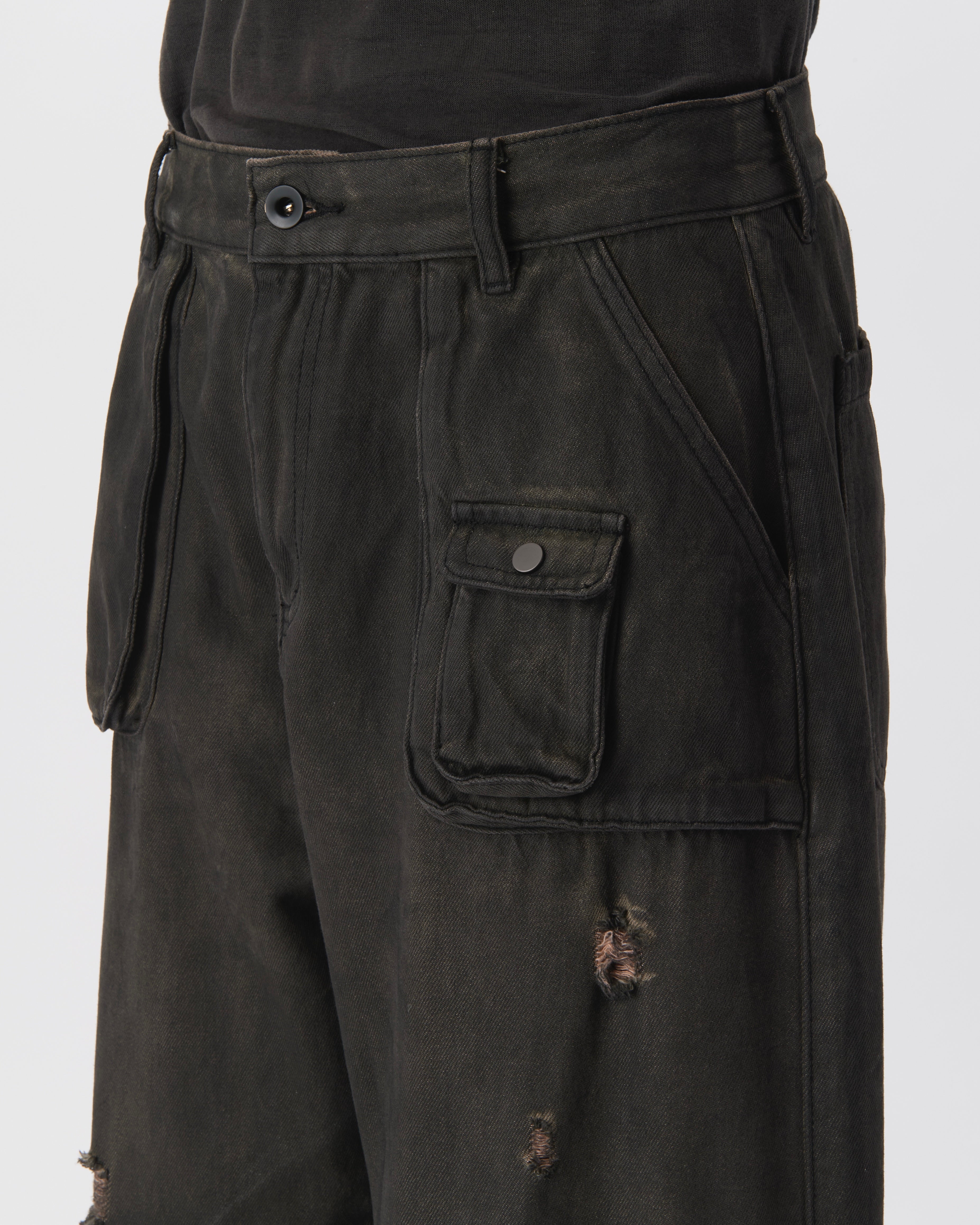 SAFARI CARGO PANTS (BLACK)