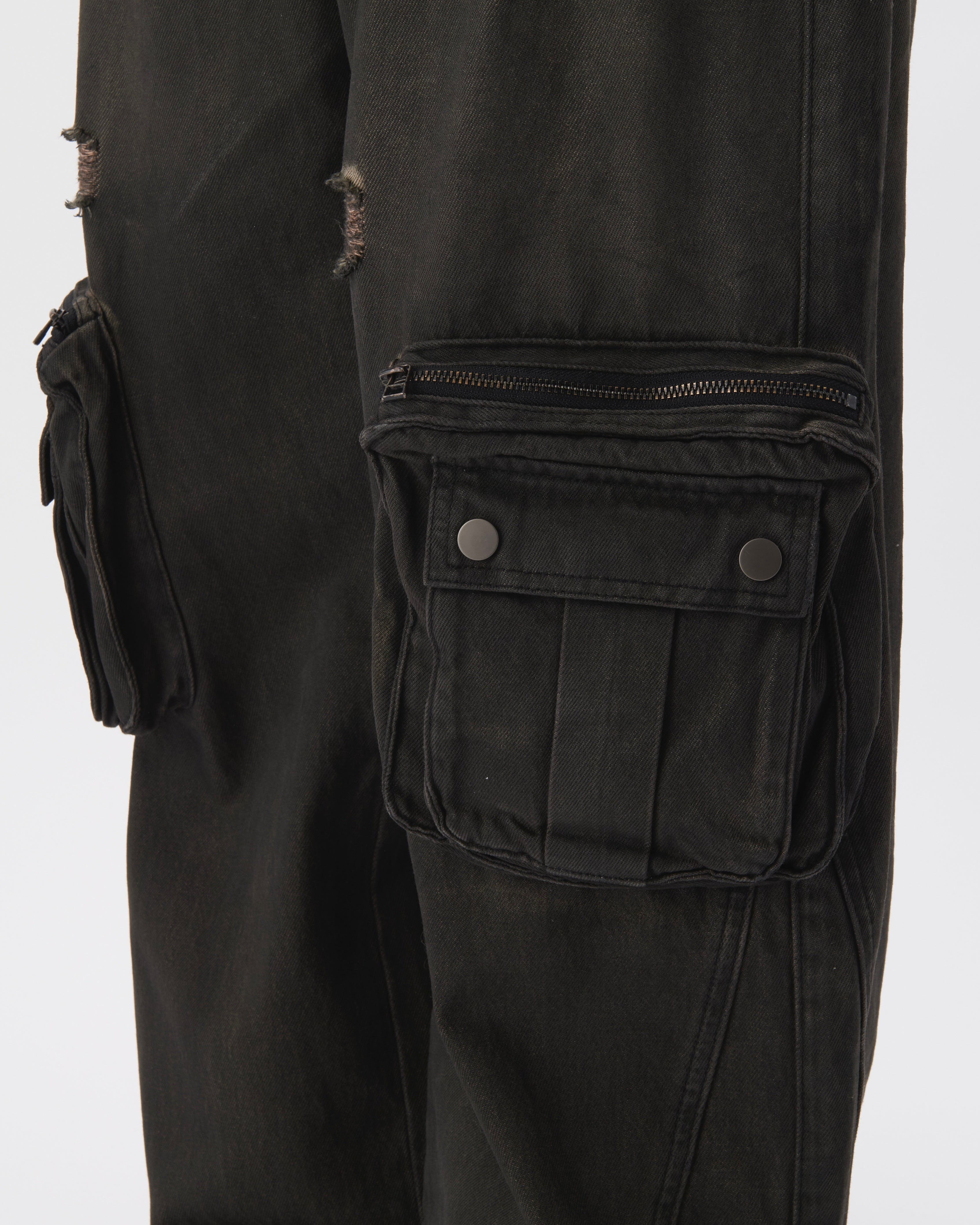SAFARI CARGO PANTS (BLACK)