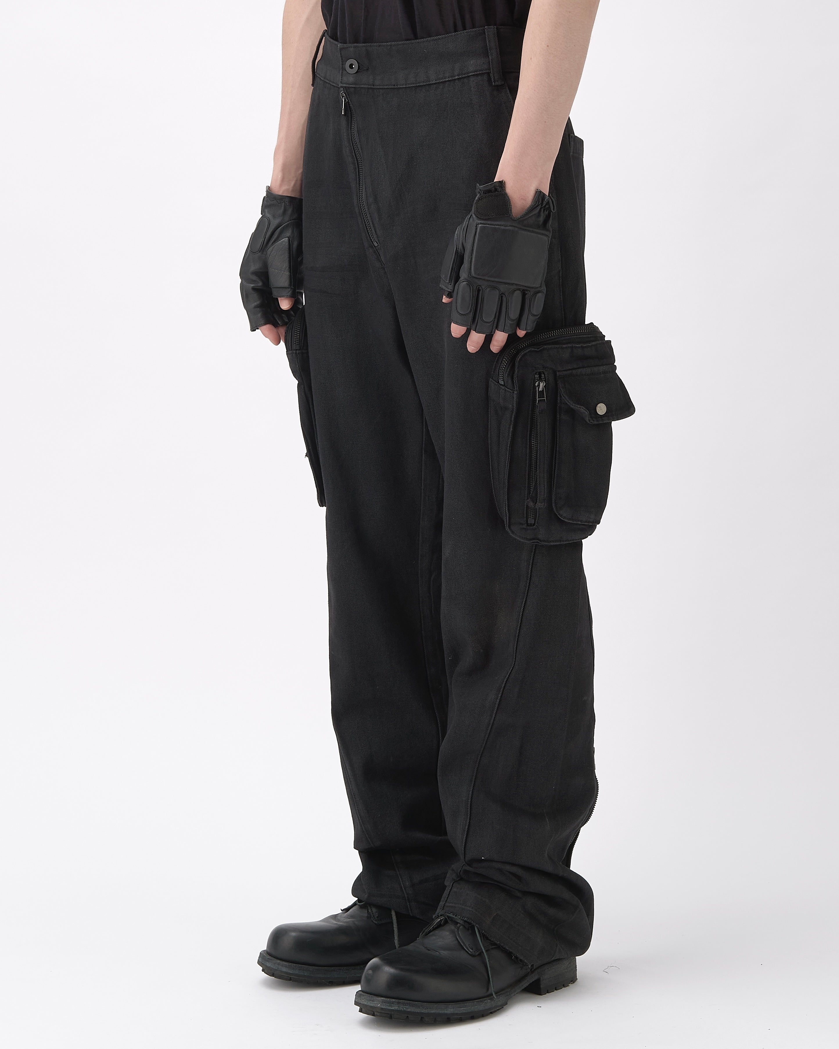 WAXED COMBAT PANTS