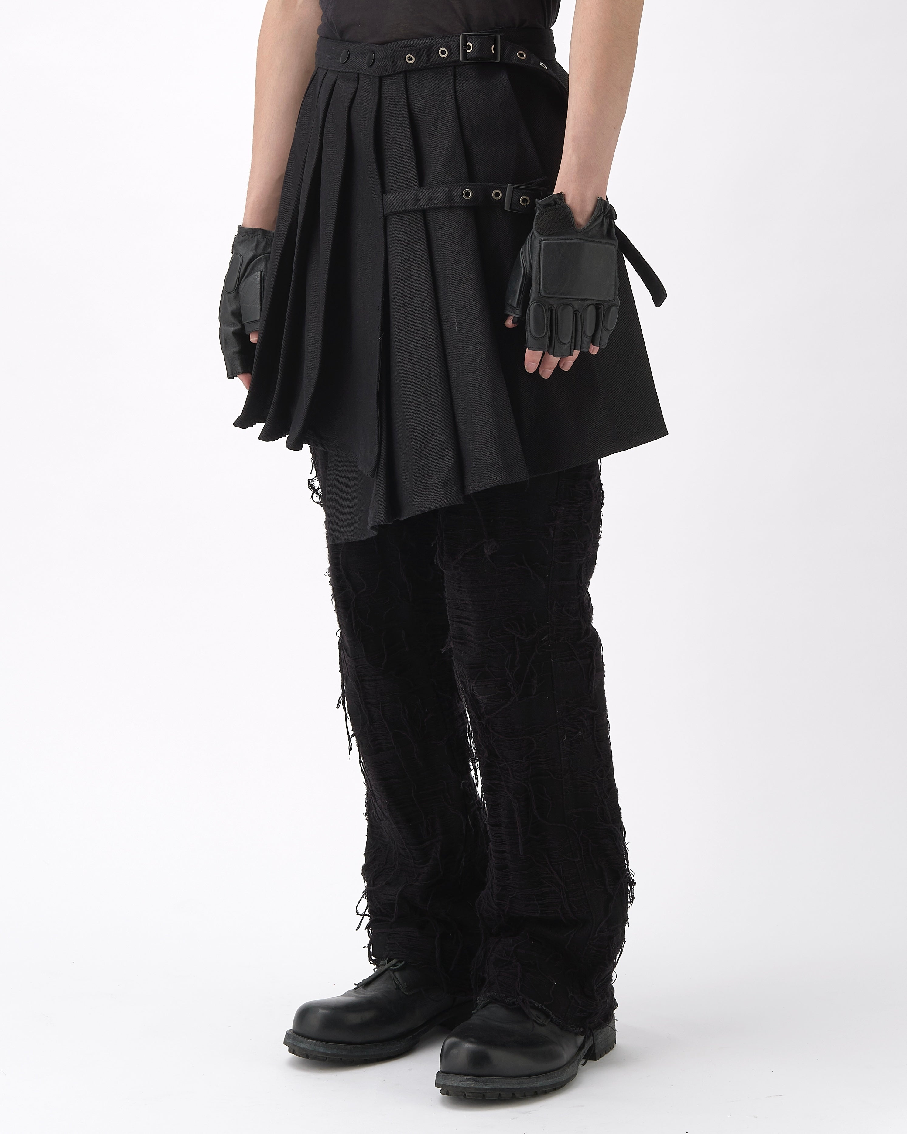 WAXED WRAP SKIRT