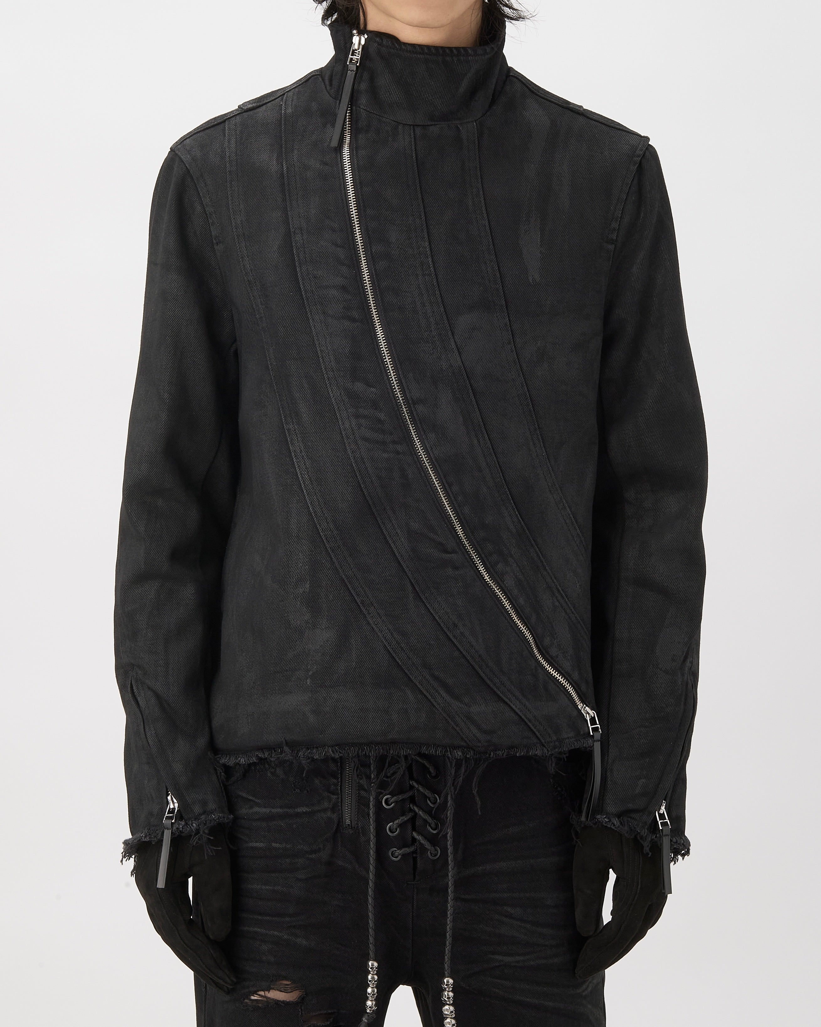 ジャケット・アウター Troubled Waters GLOVED BLOUSON / BLK Troubled Waters SS26 AVIATOR JACKET / BLK - NUBIAN