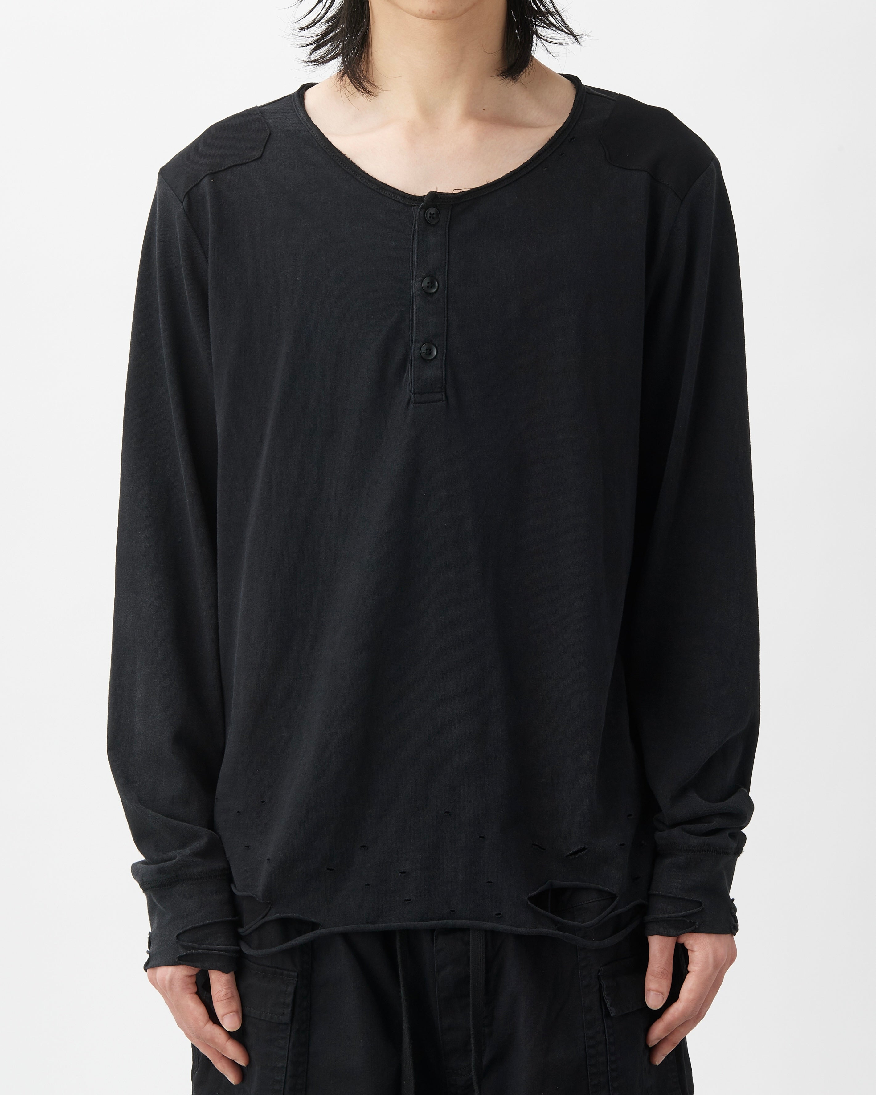 VOID HENLEY SHIRT (FADED BLACK)