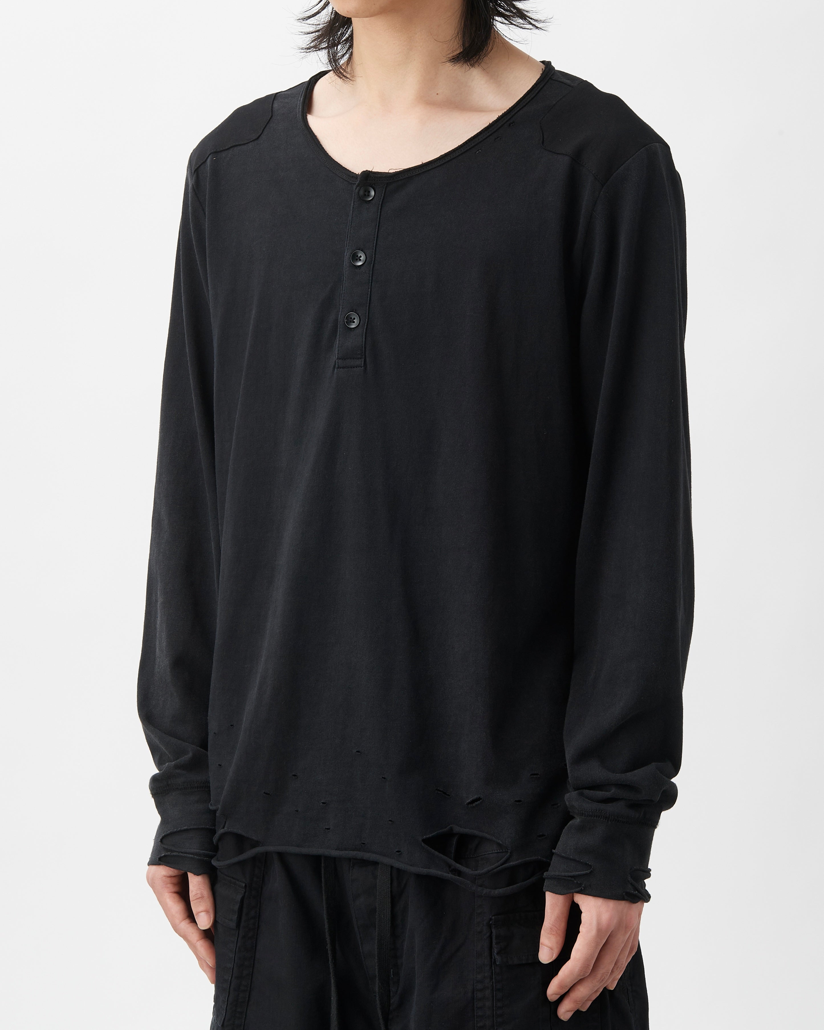 VOID HENLEY SHIRT (FADED BLACK)