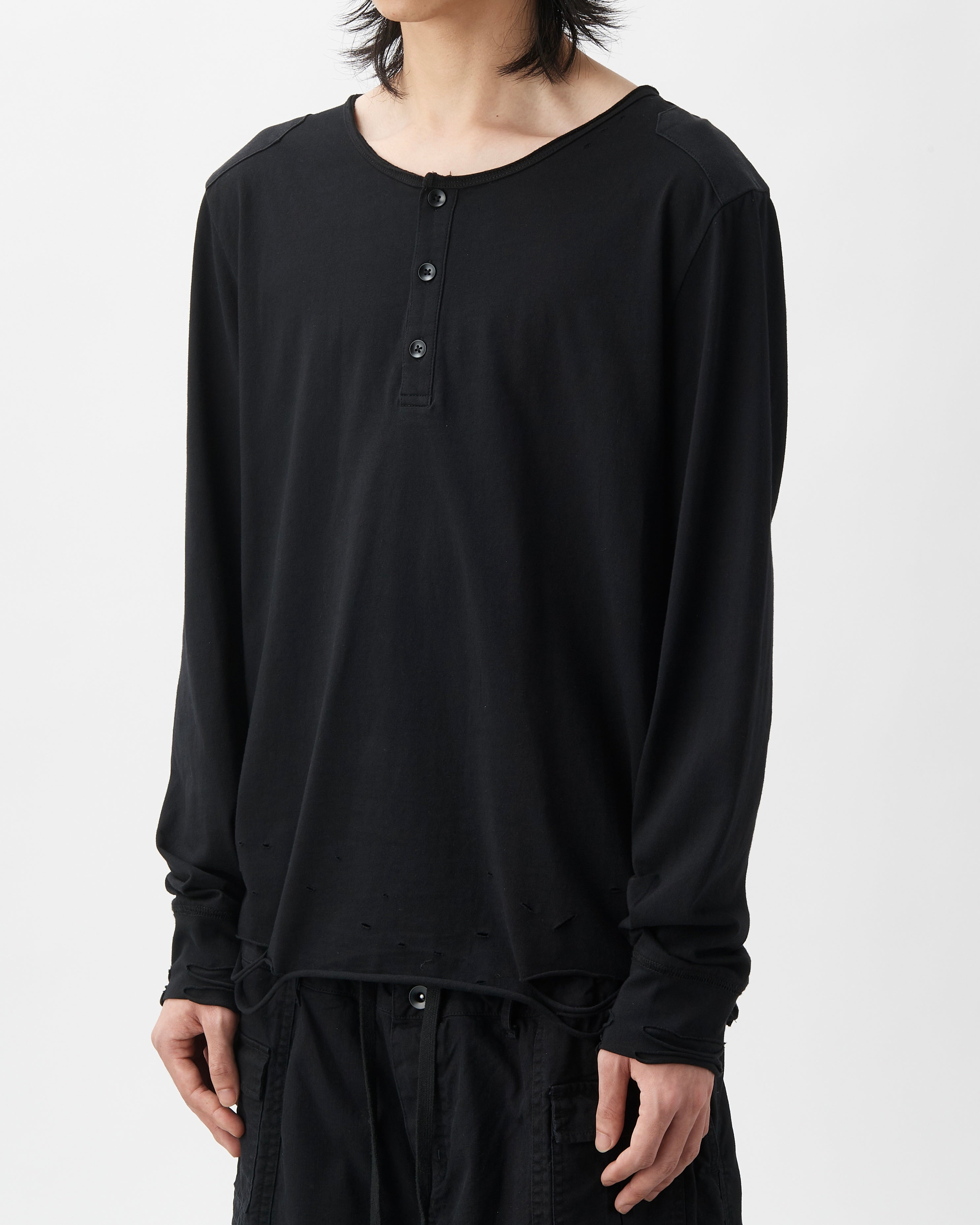 VOID HENLEY SHIRT (BLACK)