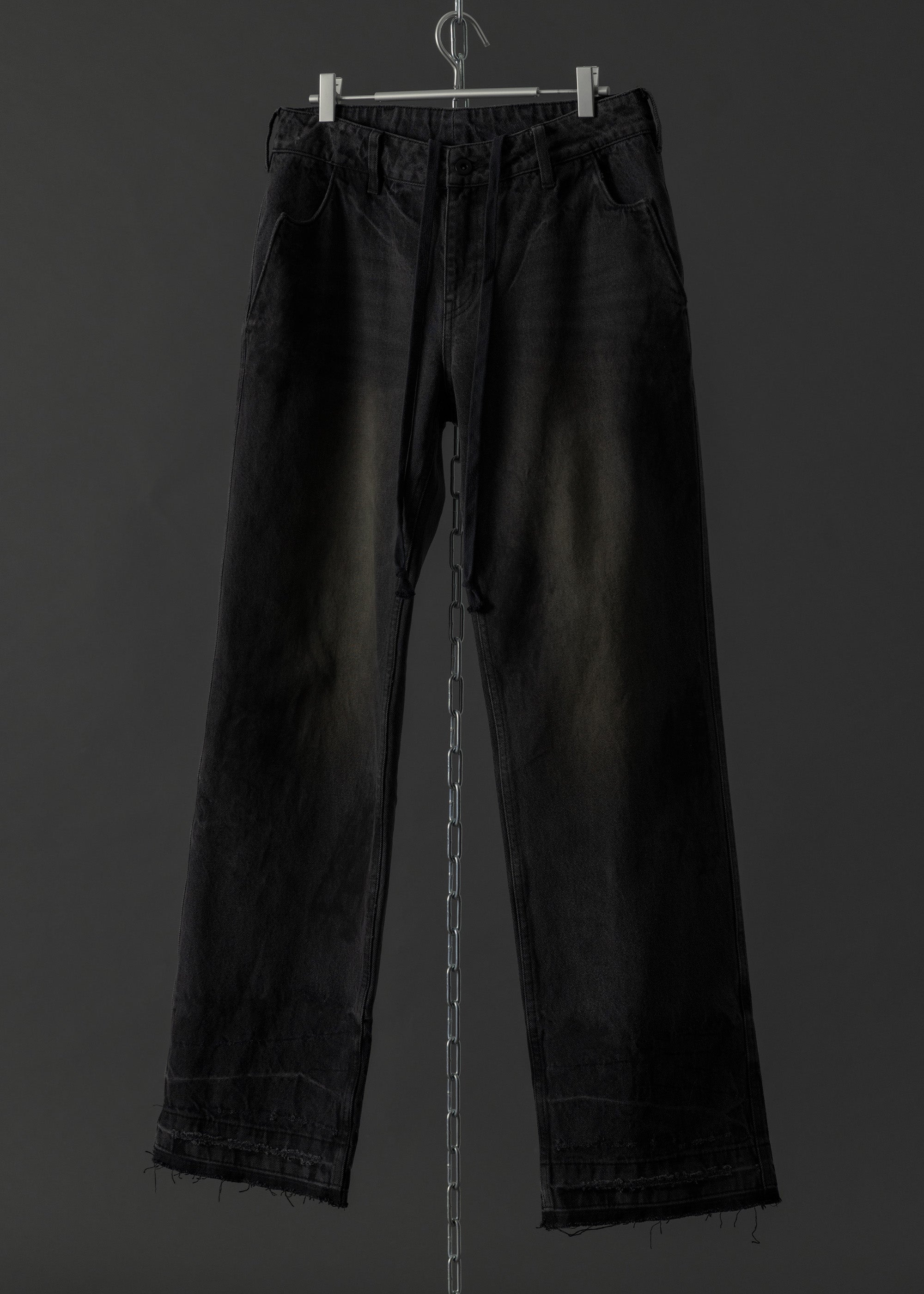 TBW Released Hem Dirty Jeans (Faded Black)